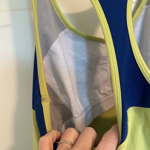 Nike Vintage retro blue snd green striped exercise tank - Picture 5 of 5